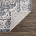 Aurum Blue Washable Area Rug Hauteloom