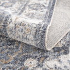 Aurum Blue Washable Area Rug Hauteloom
