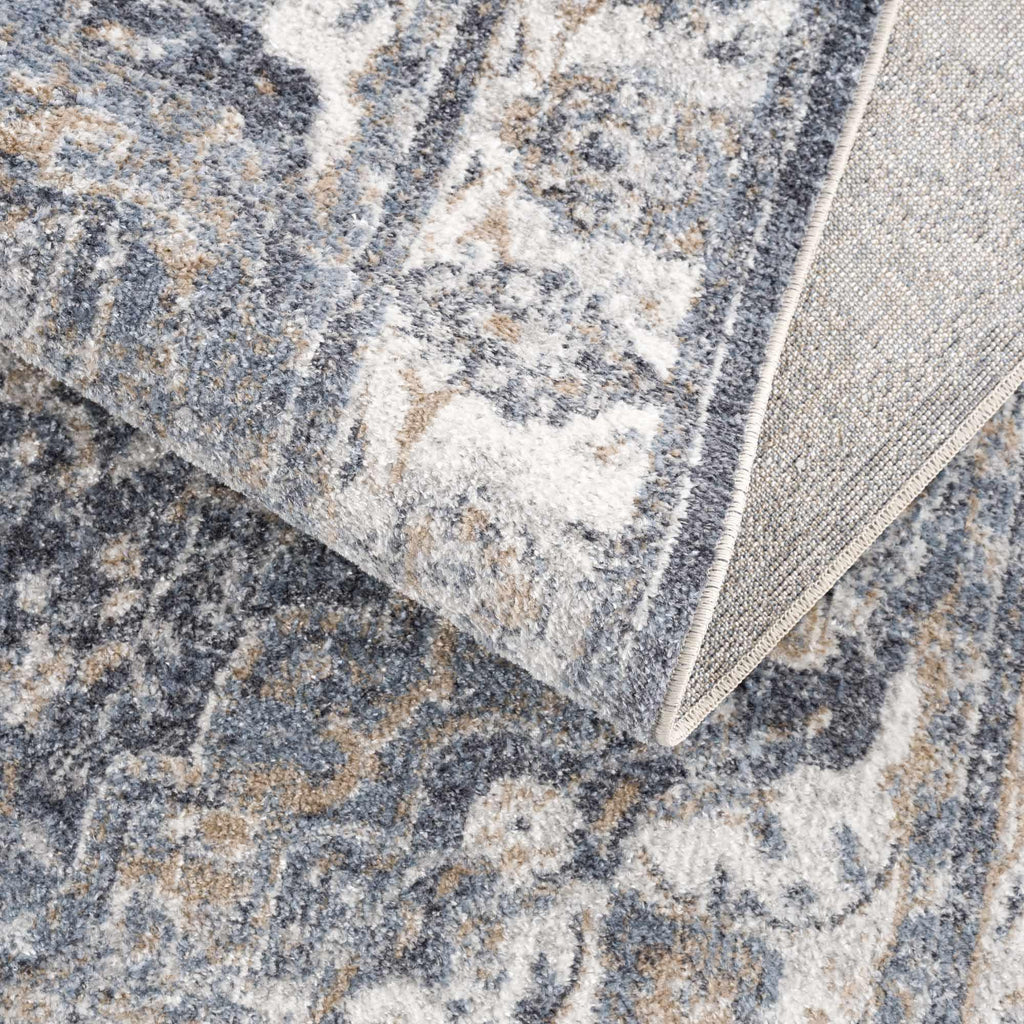 Aurum Blue Washable Area Rug Hauteloom