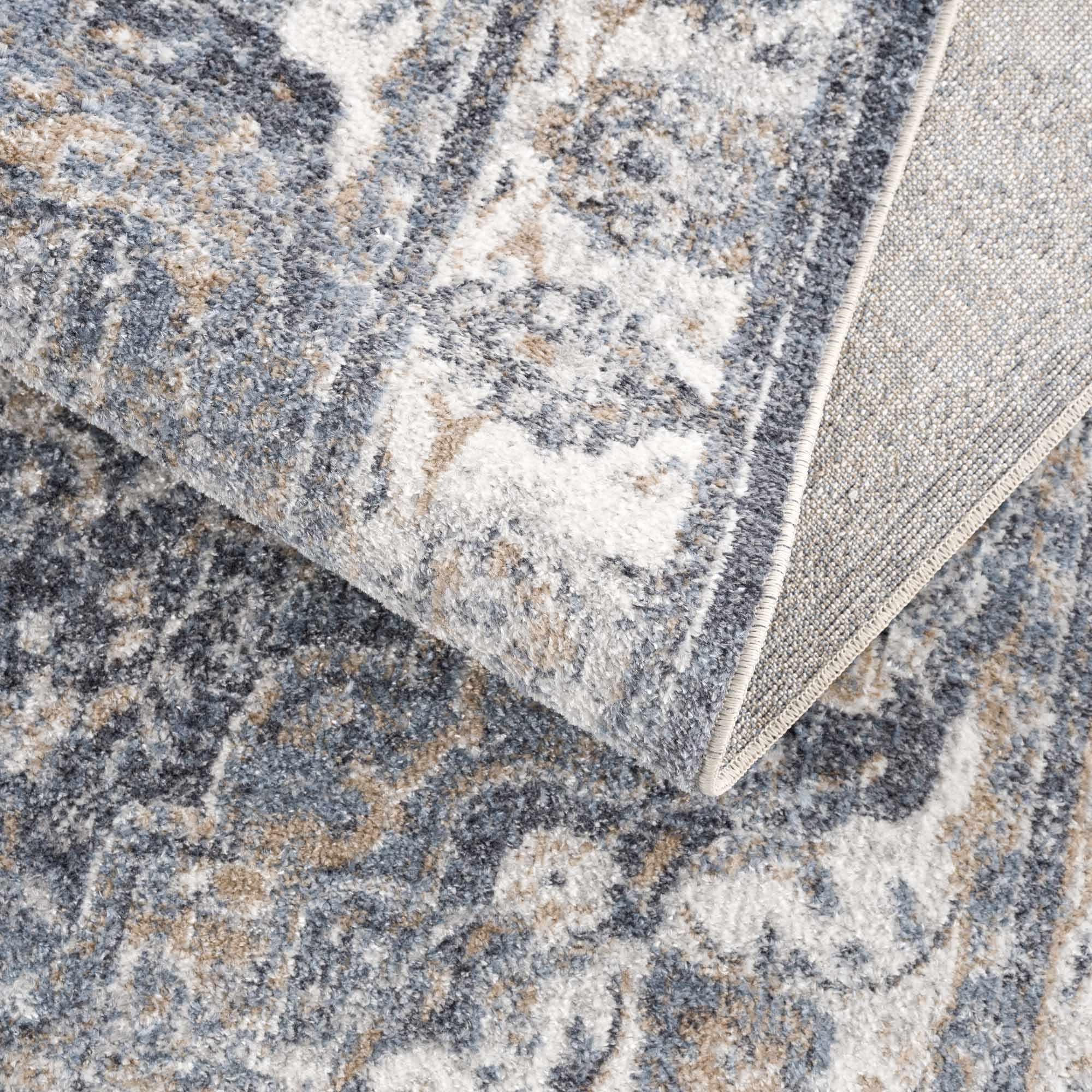 Aurum Blue Washable Area Rug Hauteloom