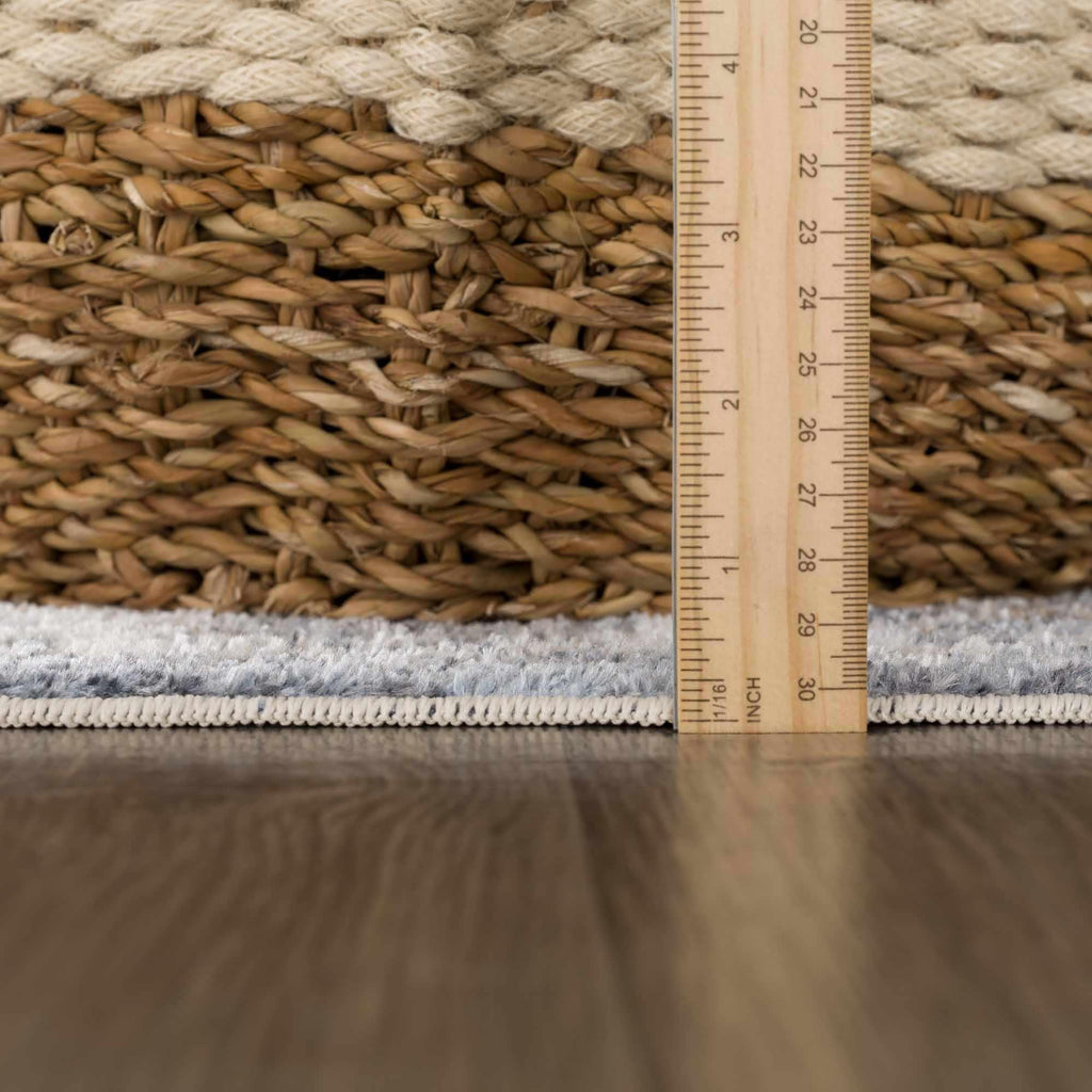 Aurum Blue Washable Area Rug Hauteloom