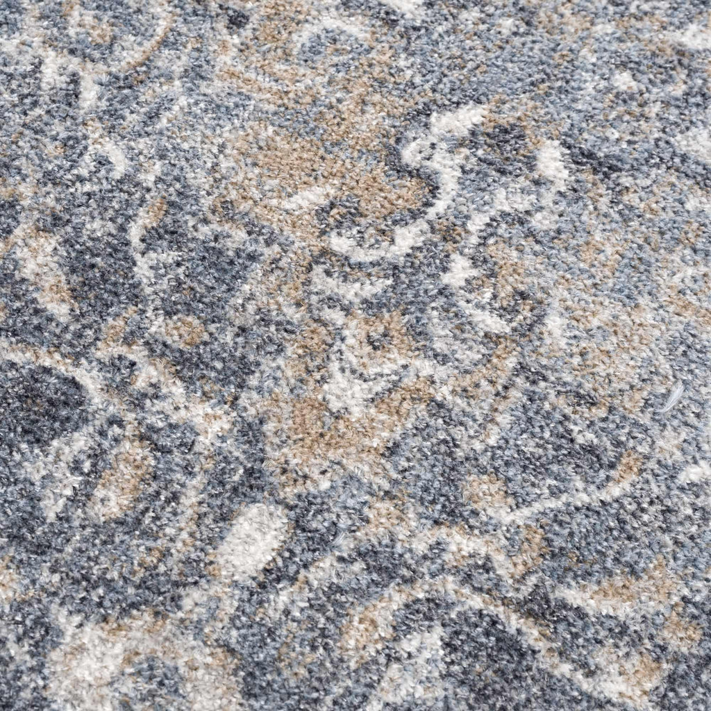 Aurum Blue Washable Area Rug Hauteloom