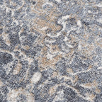 Aurum Blue Washable Area Rug Hauteloom