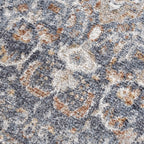 Aurum Blue & Beige Washable Area Rug Hauteloom