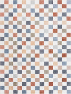 Alie Colorful Checkered Washable Rug Hauteloom