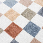 Alie Colorful Checkered Washable Rug Hauteloom