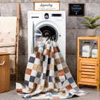 Alie Colorful Checkered Washable Rug Hauteloom