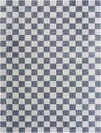 Alie Gray Checkered Washable Area Rug Hauteloom