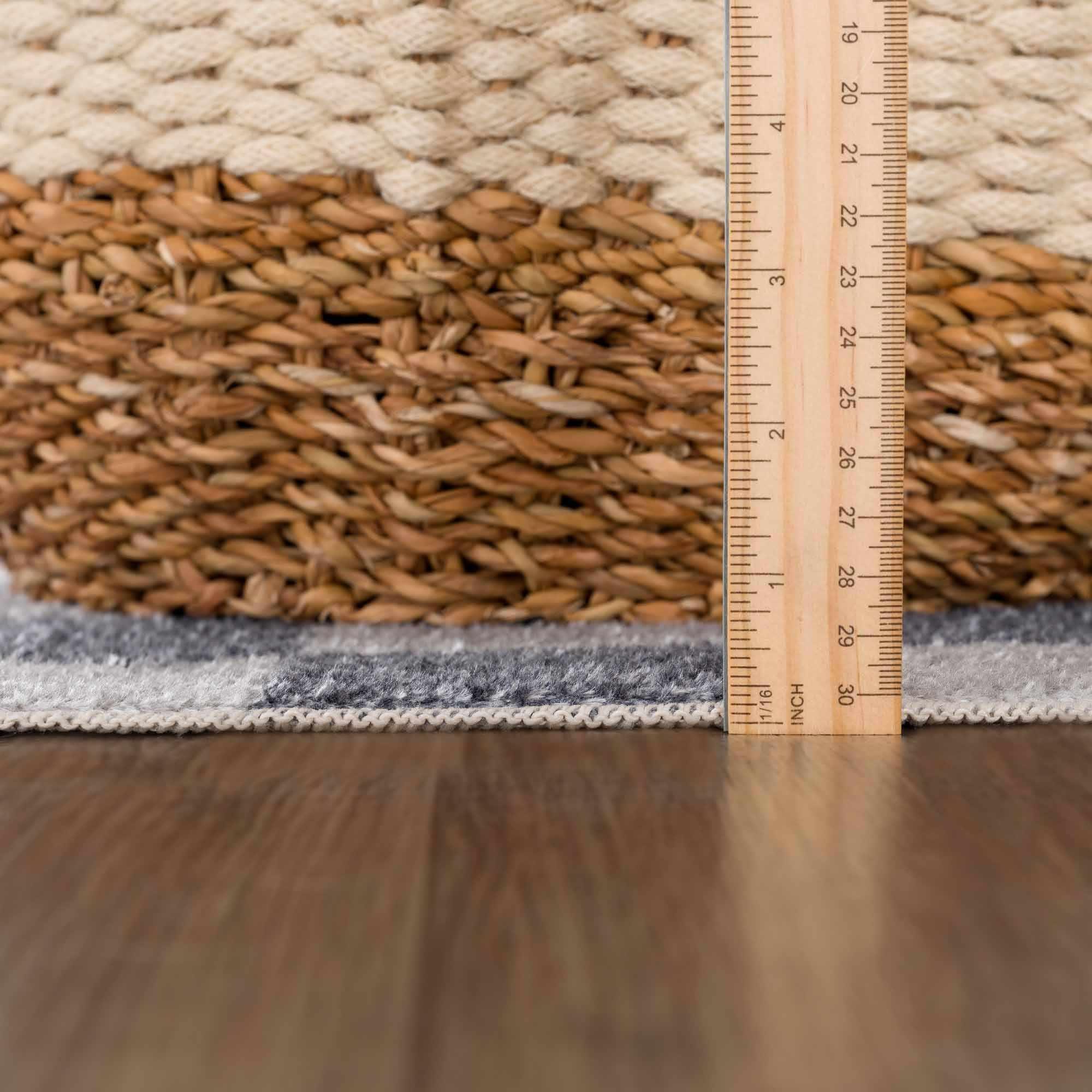 Alie Gray Checkered Washable Area Rug Hauteloom