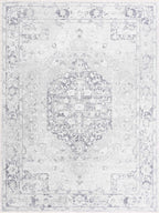 Akram Cream & Antrasit Washable Area Rug Hauteloom
