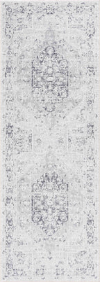 Akram Cream & Antrasit Washable Area Rug Hauteloom