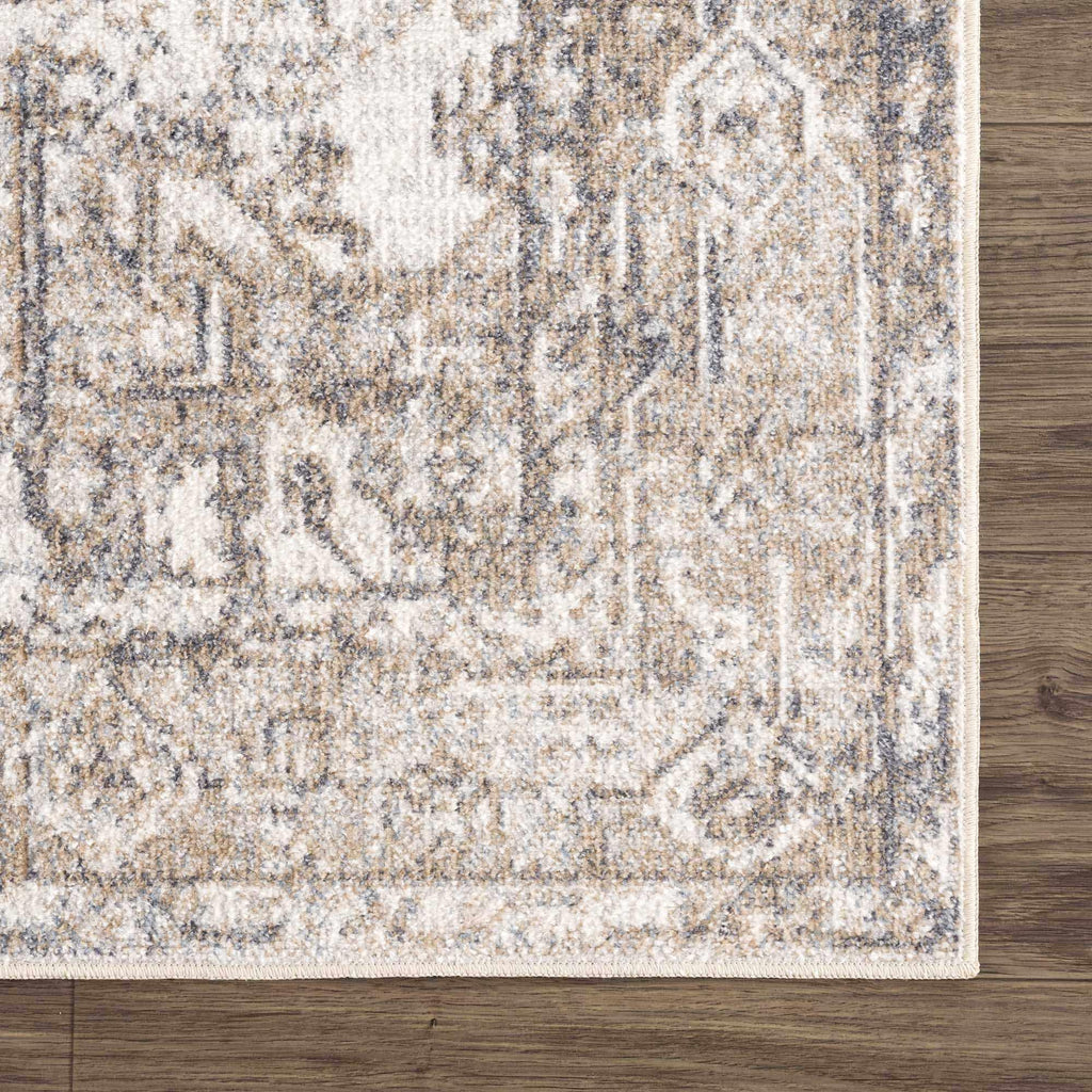 Blue Brown Hera Washable area rug Hauteloom