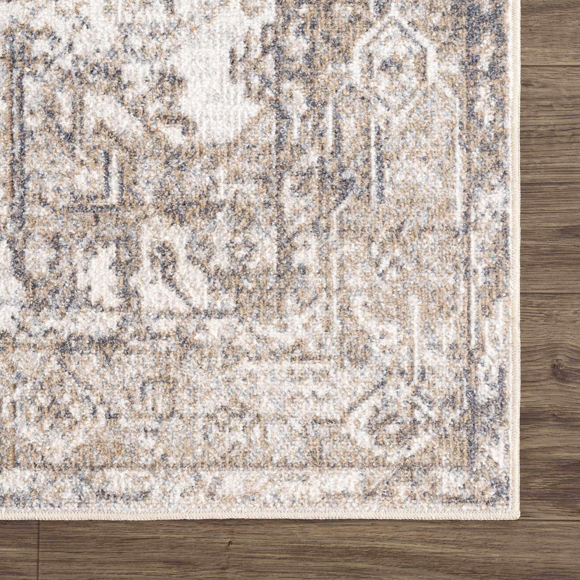 Blue Brown Hera Washable area rug Hauteloom