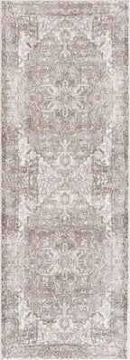 Blue Brown Hera Washable area rug Hauteloom
