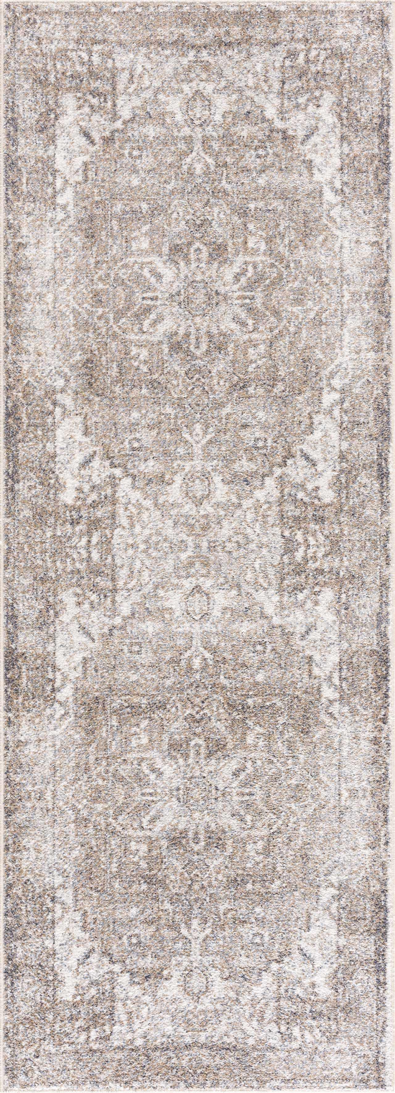 Blue Brown Hera Washable area rug Hauteloom