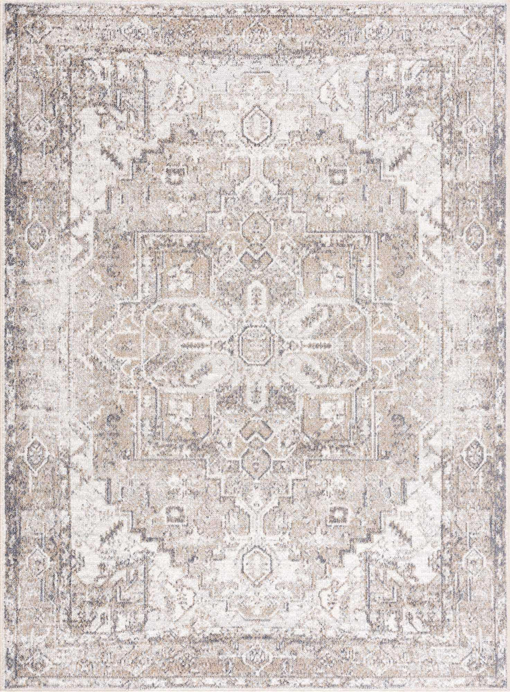 Blue Brown Hera Washable area rug Hauteloom