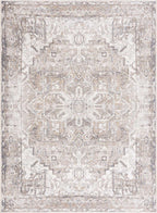 Blue Brown Hera Washable area rug Hauteloom