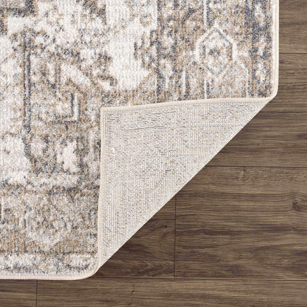 Blue Brown Hera Washable area rug Hauteloom