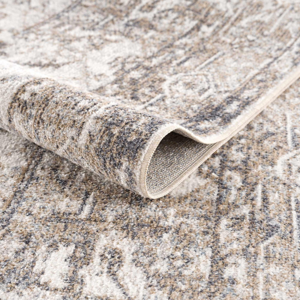 Blue Brown Hera Washable area rug Hauteloom