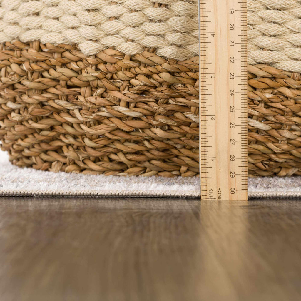 Blue Brown Hera Washable area rug Hauteloom