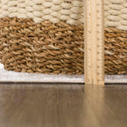 Blue Brown Hera Washable area rug Hauteloom