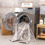 Blue Brown Hera Washable area rug Hauteloom