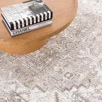 Blue Brown Hera Washable area rug Hauteloom