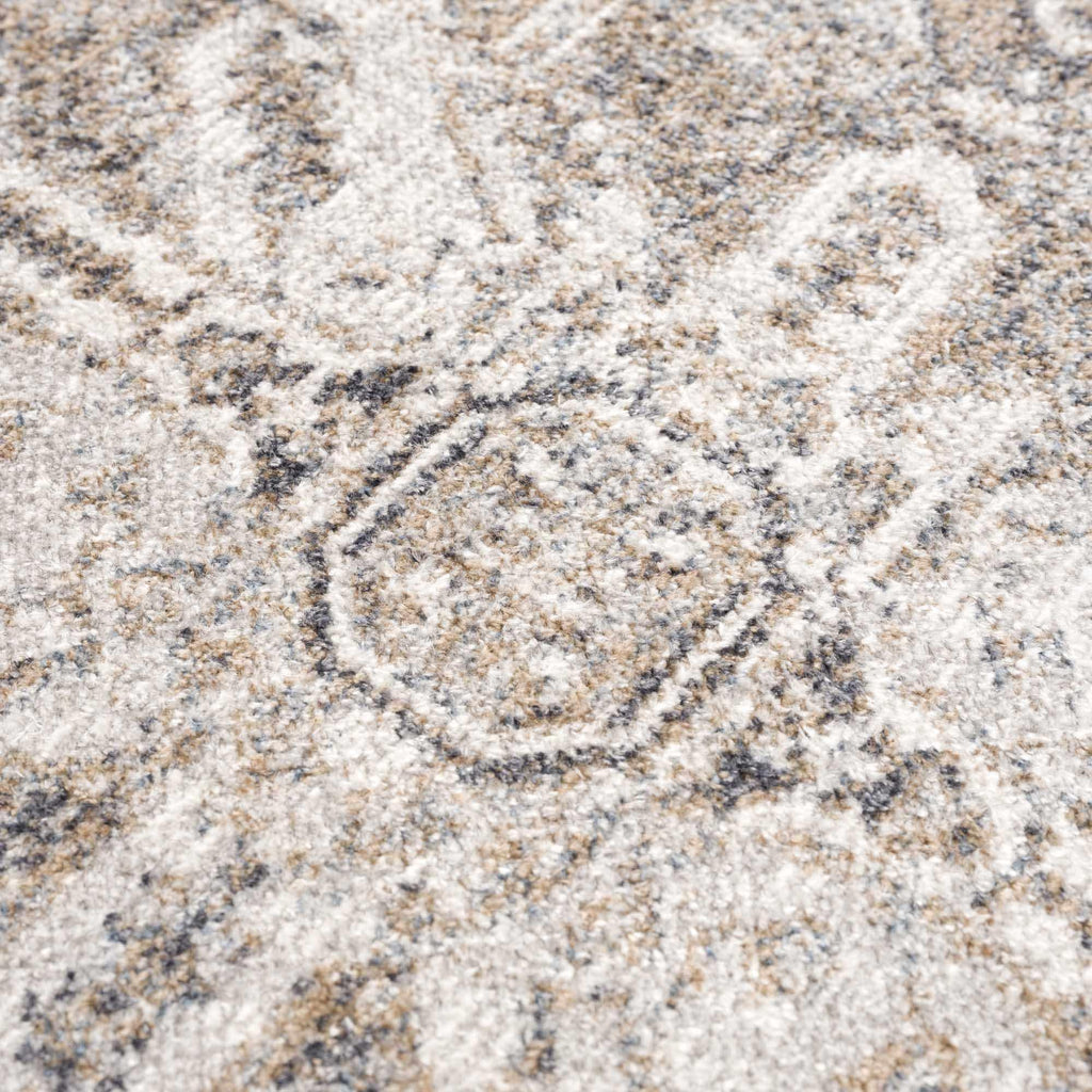 Blue Brown Hera Washable area rug Hauteloom