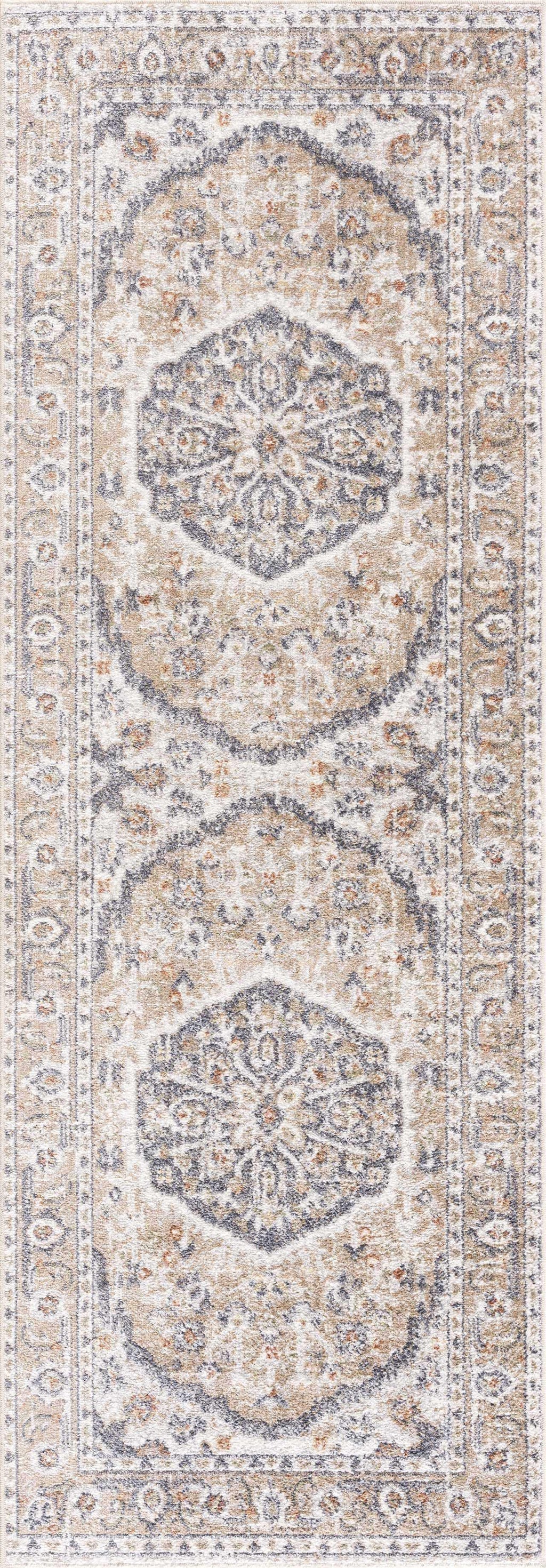 Beige Hiti Washable area rug Hauteloom