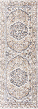 Beige Hiti Washable area rug Hauteloom
