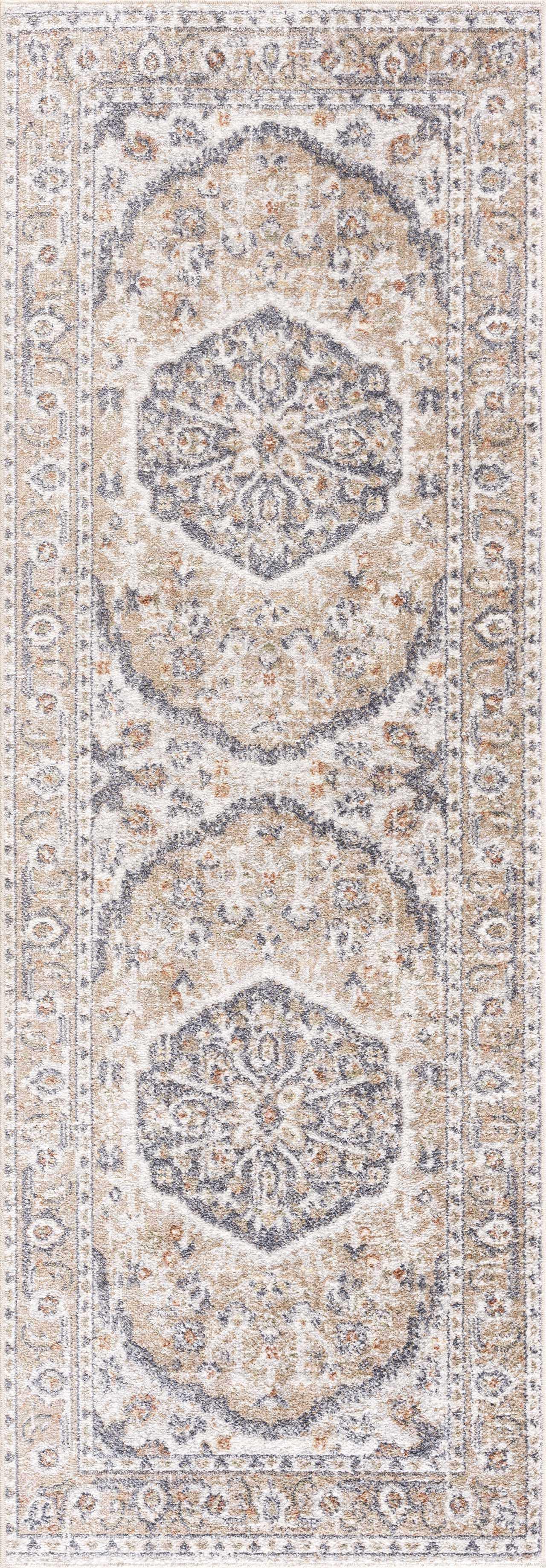 Beige Hiti Washable area rug Hauteloom