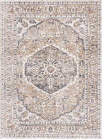 Beige Hiti Washable area rug Hauteloom