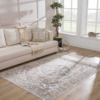 Beige Hiti Washable area rug Hauteloom