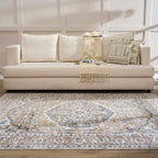 Beige Hiti Washable area rug Hauteloom