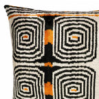 Labyrinth Silk Velvet Ikat Pillow Cover 20 X 20