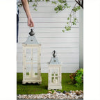 Wooden Candle Lantern - Outdoor Glass Garden Decor. - House Of Avana