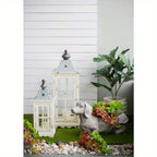 Wooden Candle Lantern - Outdoor Glass Garden Decor. - House Of Avana