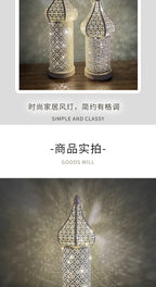 Lantern - LED Gold Wrought Iron