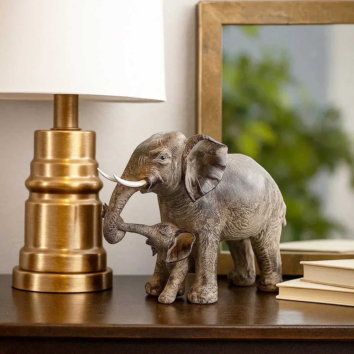 Large African Elephant Statue Gifts for Women, Big Elephant Decor Scuplture House Of Avana [[SKU:HOA-SCU-197]]