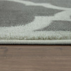 Large Rug Moroccan Pattern Short Pile Rug Modern Trend Grey White RugYourHome