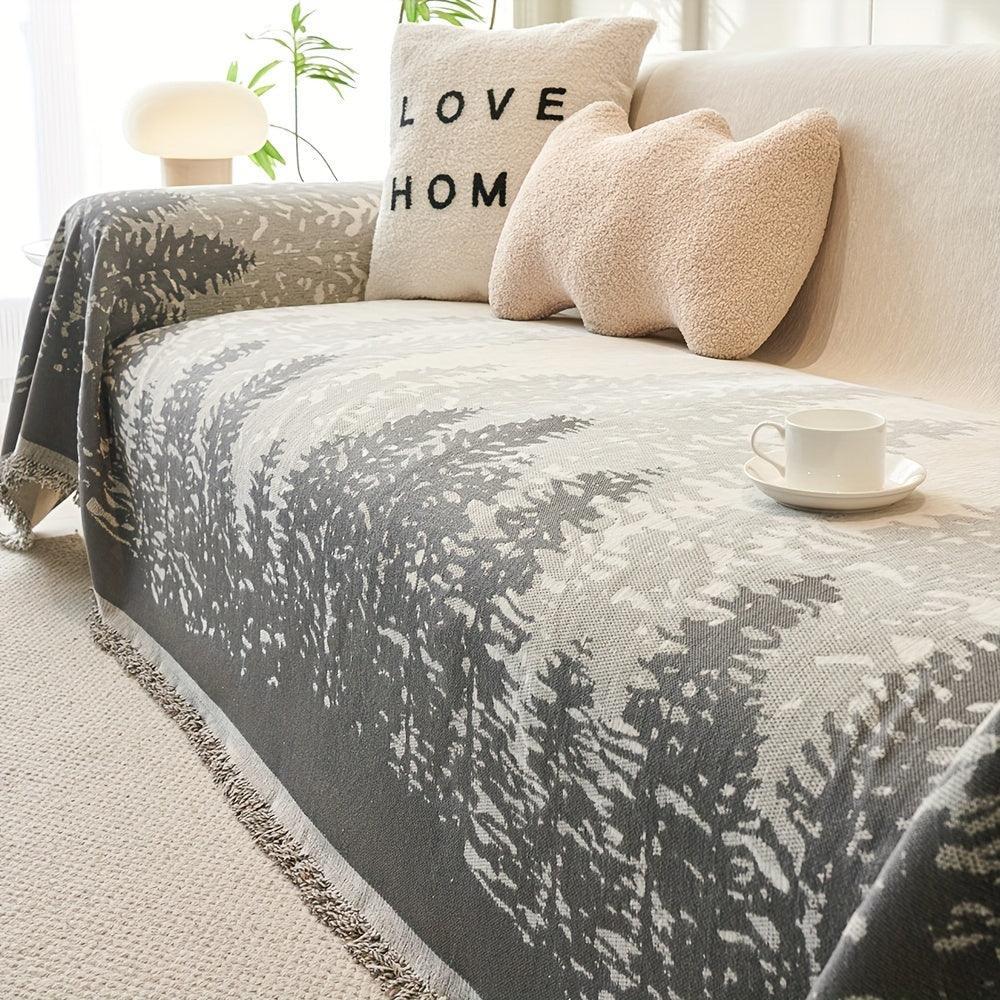 Large Sofa Cover with Contemporary Forest Design for Living Room topspet