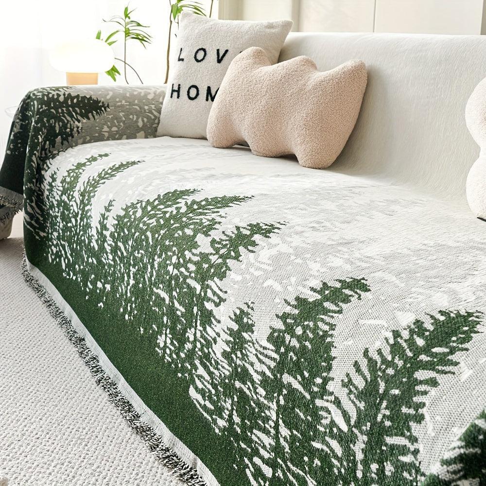 Large Sofa Cover with Contemporary Forest Design for Living Room topspet