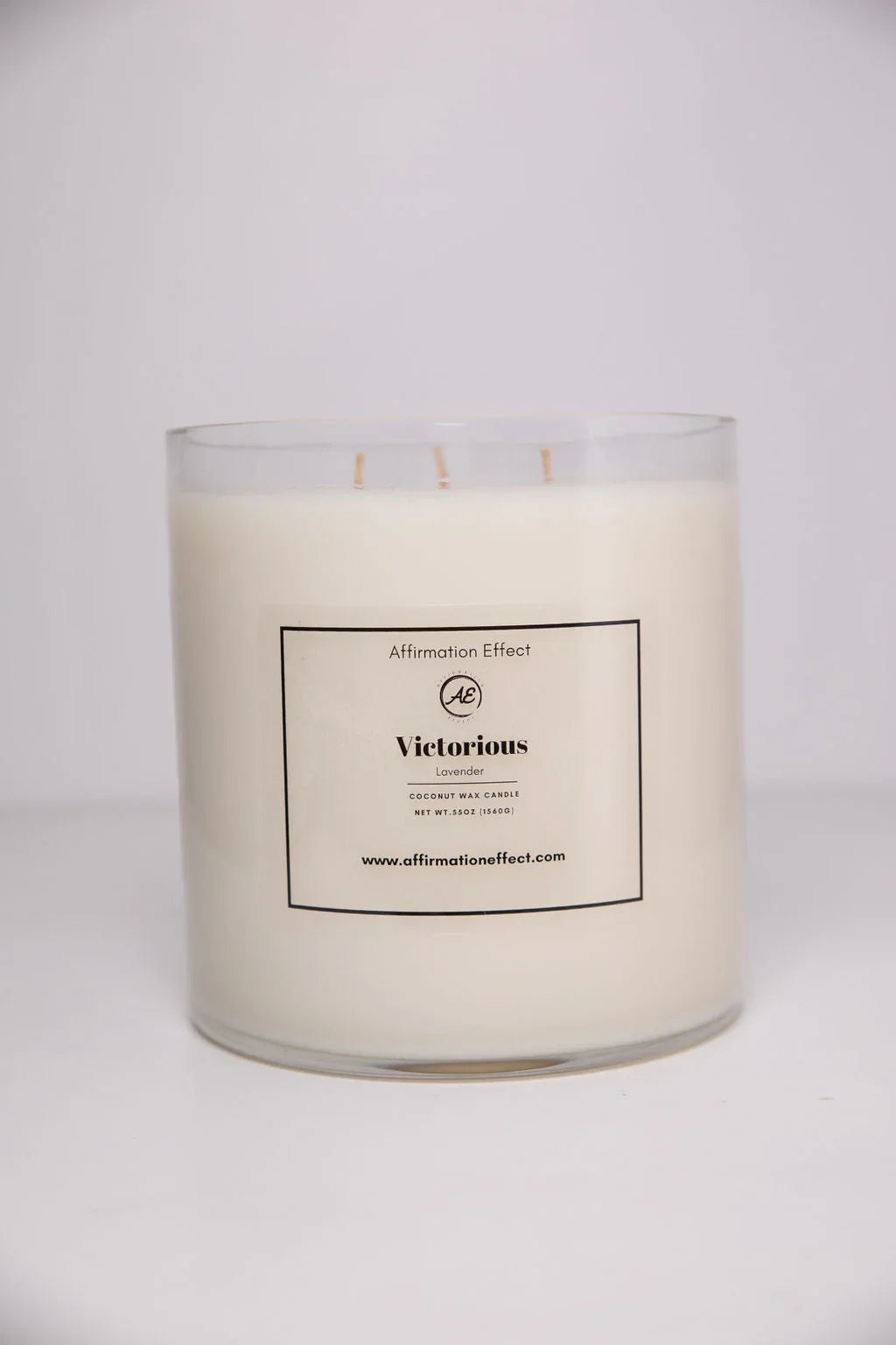 Lavender "Victorious" Affirmation Candle - 17.5 oz Affirmation Effect