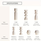 7-Pack Large Ribbed Pillar Candles - Soy Wax Handmade Home Decor Candles For Housewarming Gift, Shelf Decor, Wedding, Dining Table Centerpiece House Of Avana