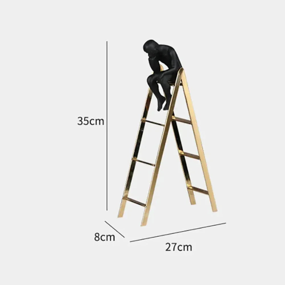 Thinker on a Ladder Character Statue - House Of Avana