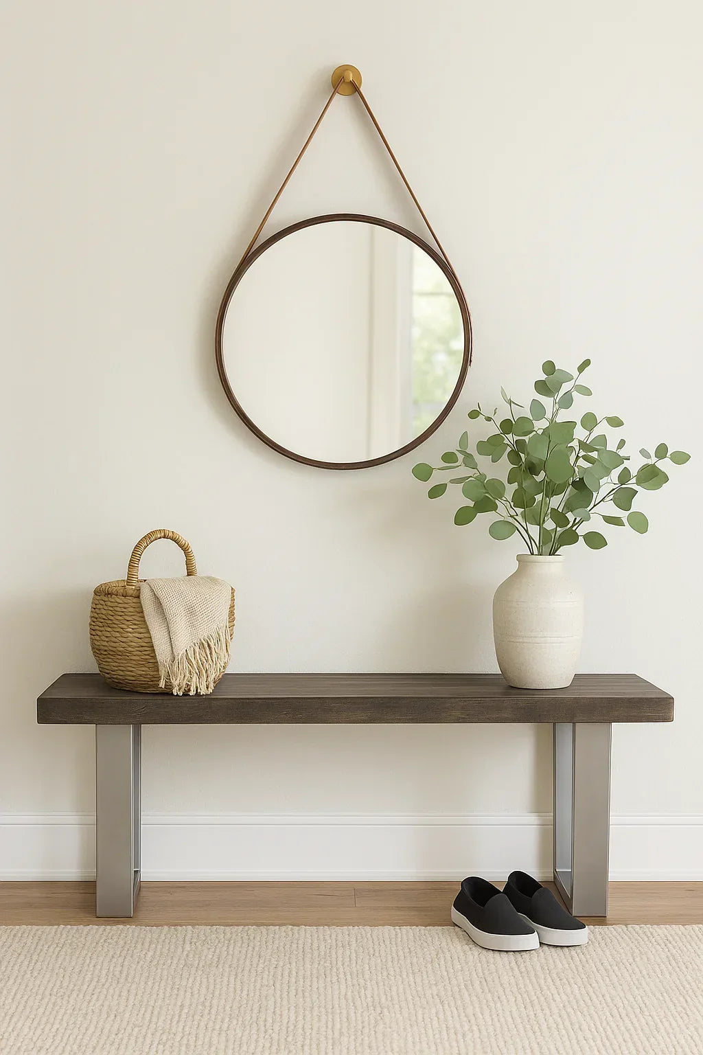 Lark Grey Mango Wood Bench