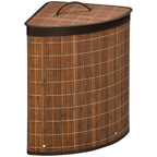 Bamboo Laundry Basket with Lid, Litres Laundry Hamper with Removable Washable Lining, Corner Washing... - House Of Avana