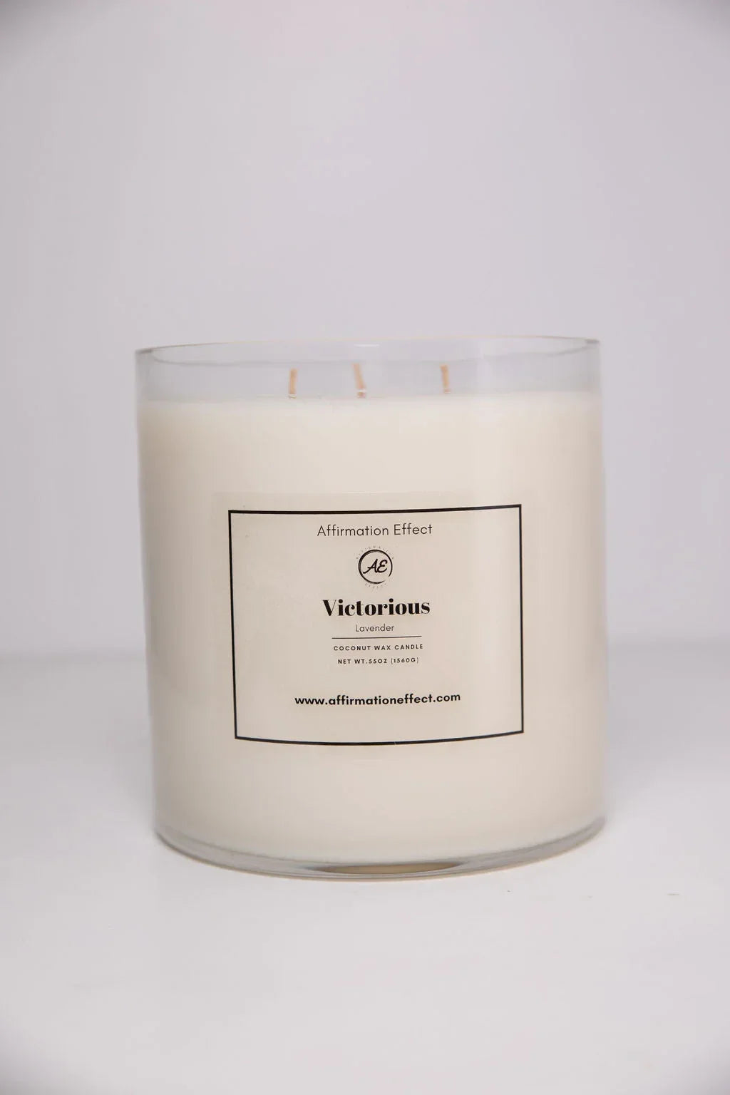Lavender "Victorious" Affirmation Candle - 60 oz Affirmation Effect
