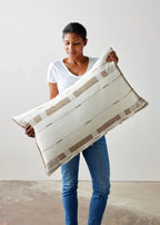 Fulcrum Patina Oversized Cotton Lumbar Pillow Kanju Interiors