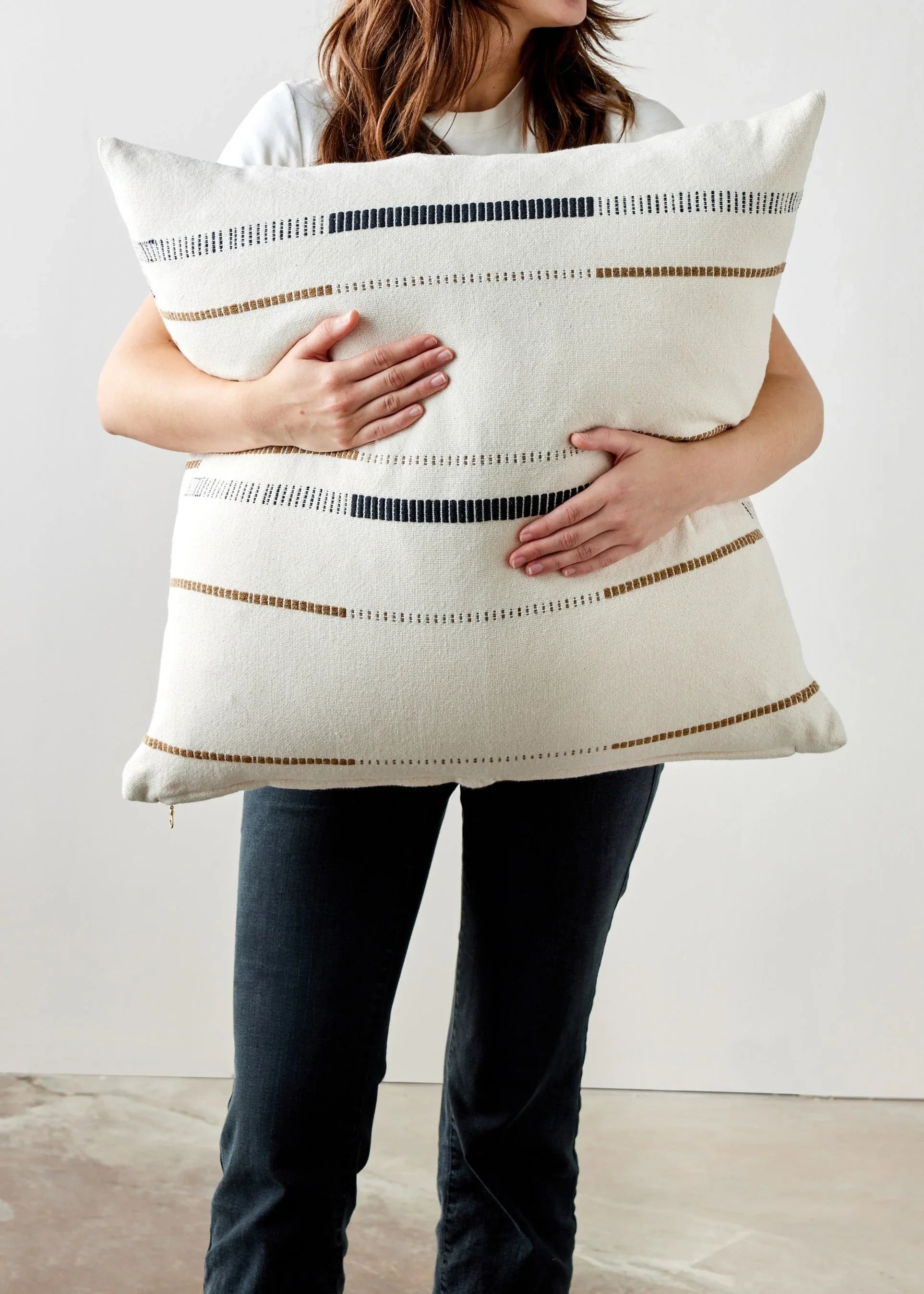Mason Hand-Loomed Cotton Pillow Kanju Interiors